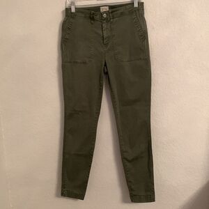 J.Crew Olive Green Cargo Style Skinny Women’s Pants Size 29